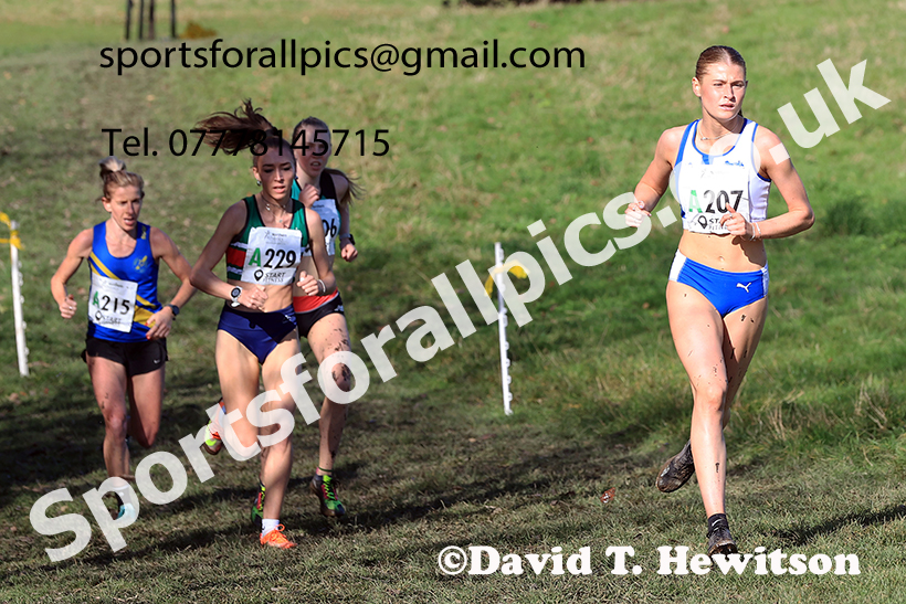 Senior women, 2024 Northern Cross Country Relays, Graves Park, Sheffield.   Photo: David T. Hewitson/Sports for All Pics